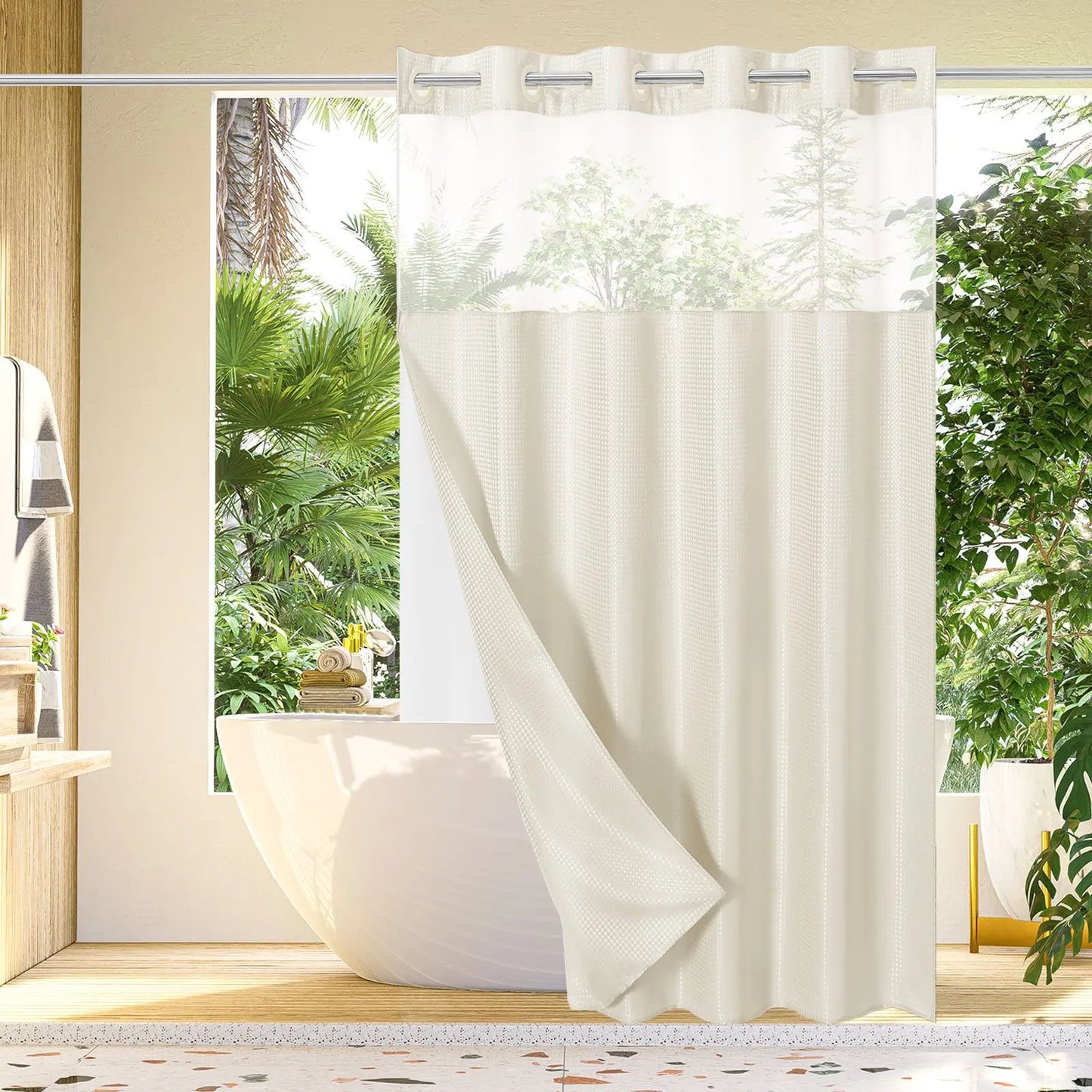๐HOT SALE 50% OFF ๐ Snap In Shower Curtain