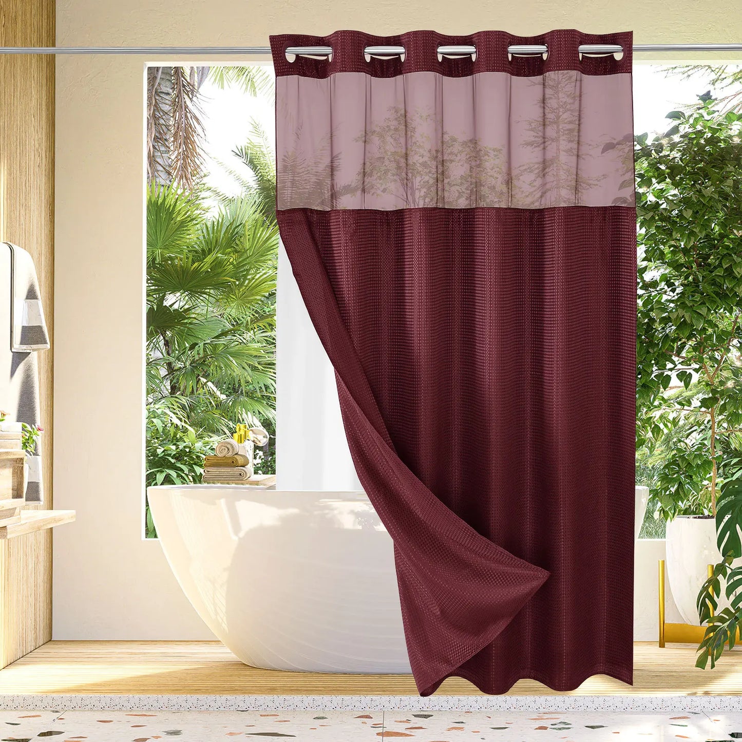 💖HOT SALE 50% OFF 💖 Snap In Shower Curtain