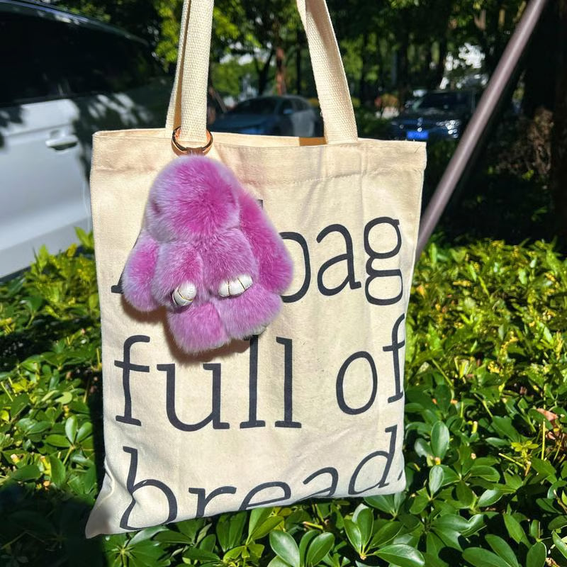 🔥 Handmade Soft Bunny Fur Ball Keychain – Cute & Stylish Must-Have!