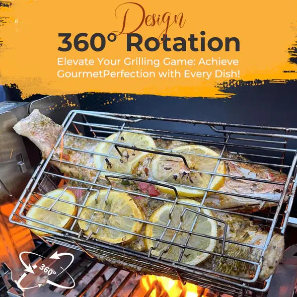 🔥HOT SALE 50% OFF 💖Stainless Steel Rotating Grill