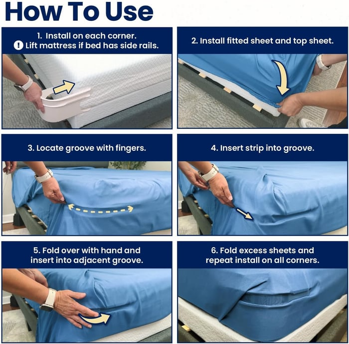 💖 Last Day 49% OFF 💖 Sheet Holders - Secure Bed Sheets Firmly in Place