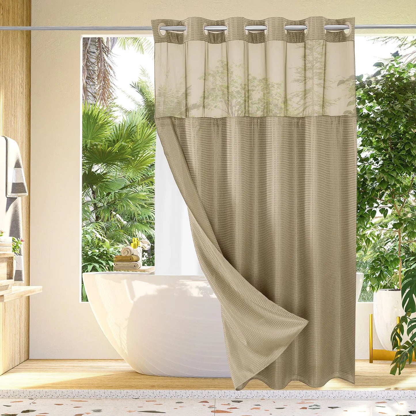 💖HOT SALE 50% OFF 💖 Snap In Shower Curtain