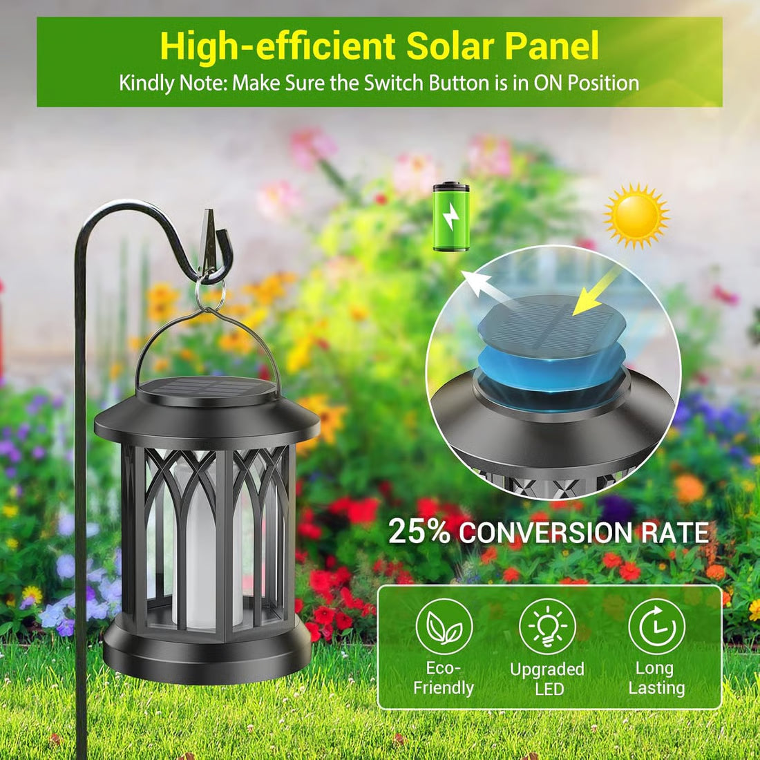 ✨LAST DAY ONLY 49% OFF🔥 upgraded flickering flame solar lantern outdoor waterproof light