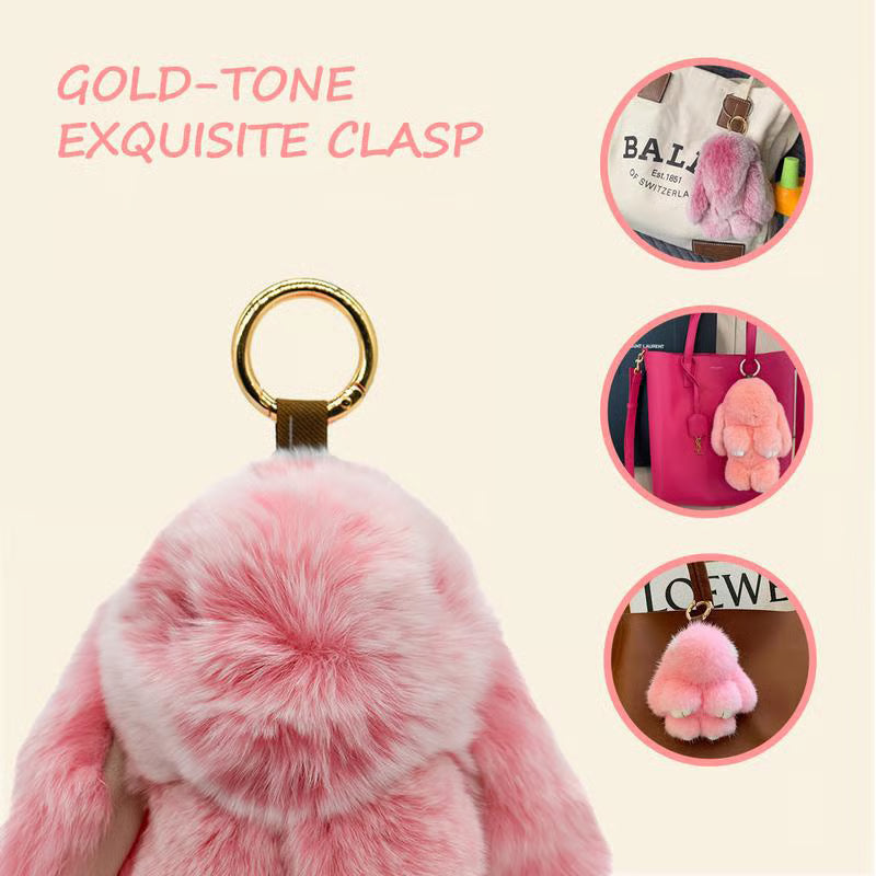 🔥 Handmade Soft Bunny Fur Ball Keychain – Cute & Stylish Must-Have!