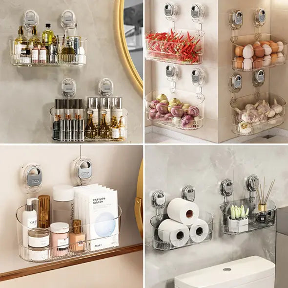💖No-Drill Bathroom Suction Storage Box💖