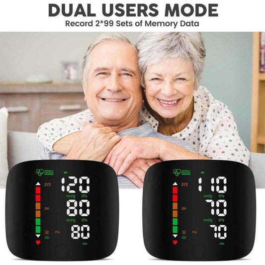 Wrist Blood Pressure Monitor Led Display, Touch Screen Wrist Blood Pressure Cuff 99x2 Reading Memory