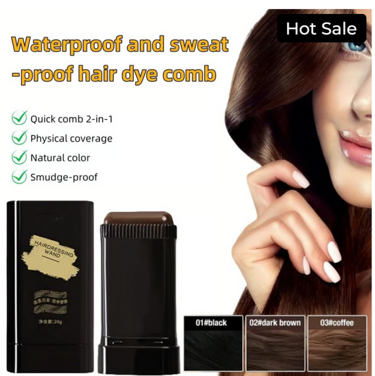 🔥Hot Sale 👍🏻Portable Hair Dye Comb for Gray Hair Coverage - Waterproof and Sweatproof