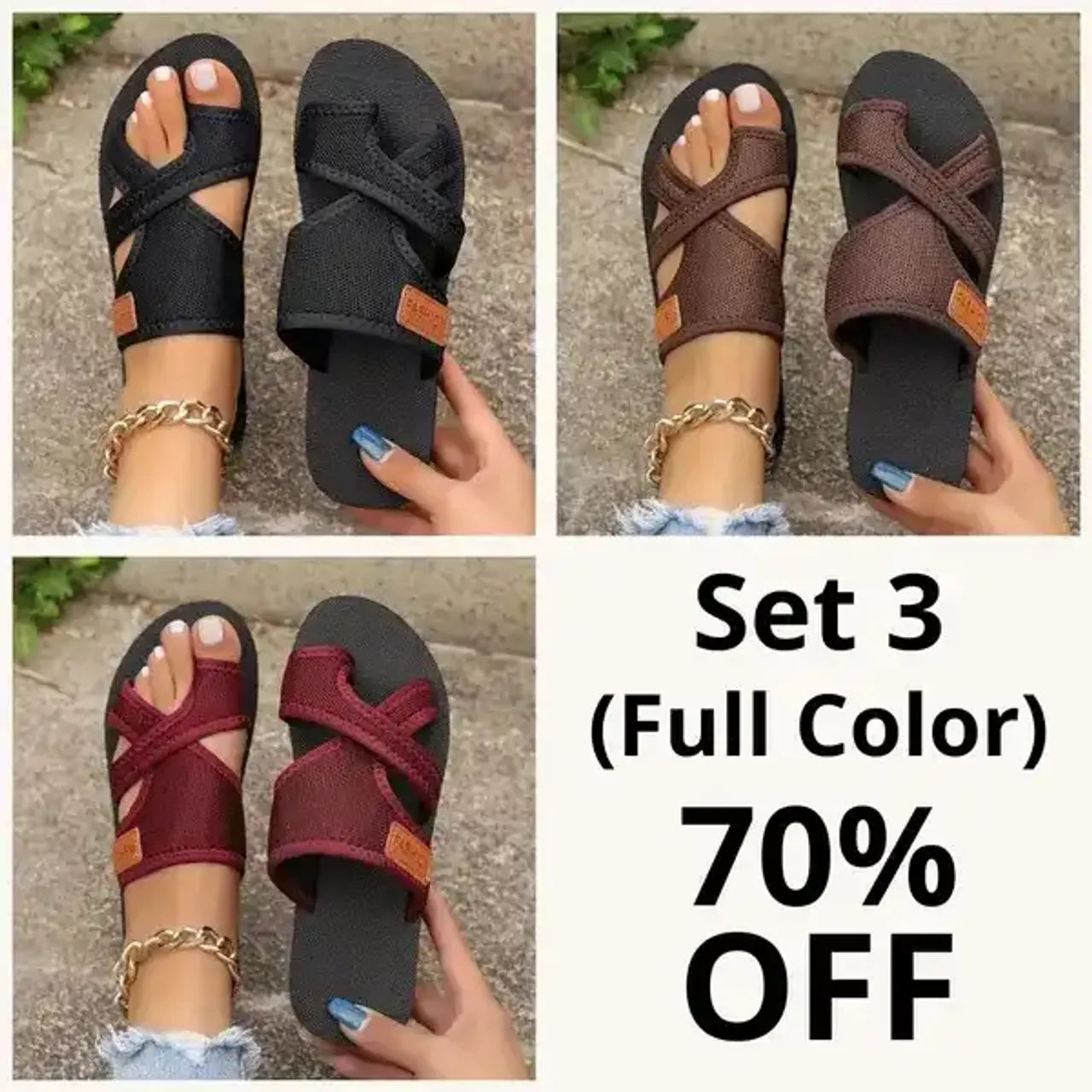 🔥Last Day Promotion 70% OFF🔥 Women's Comfortable Breathable Mesh Flip Flops