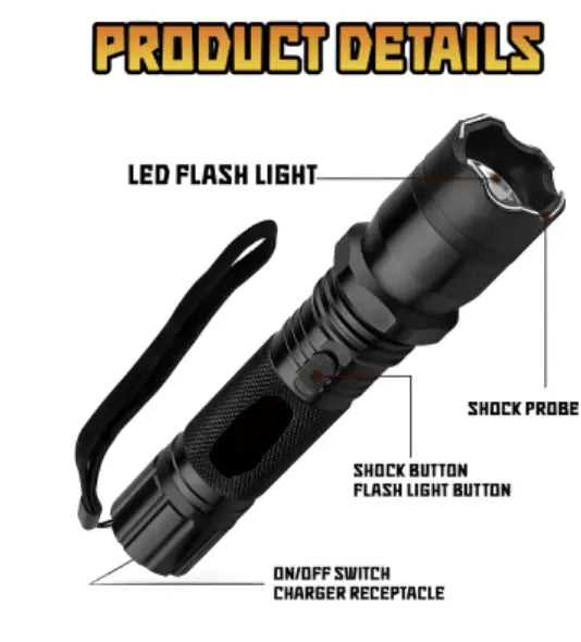 🔥 2025 Survival Sale 75% OFF 🚨 GOOTATIC VoltGuard V95 Stun Torch – Light the Way, Strike When Needed
